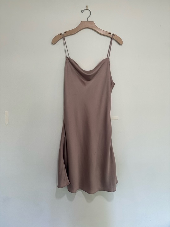 Abercrombie & Fitch Dresses & Skirts - Abercrombie Mauve Satin Slip Dress with Cowl Neck